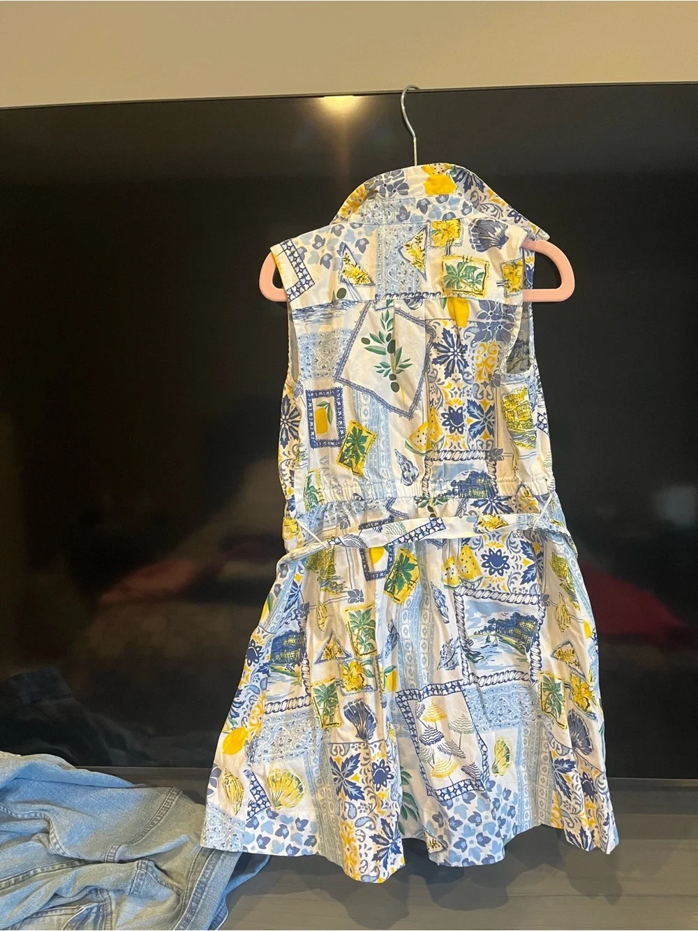 Kids Light Wash Denim Jacket - Casual Layering Jacket and light dress. Crew
